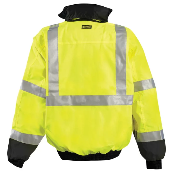 Occunomix LUX-TJBJ-BYS 4-Way Black Bottom Bomber Jacket - Yellow, S, Class 3