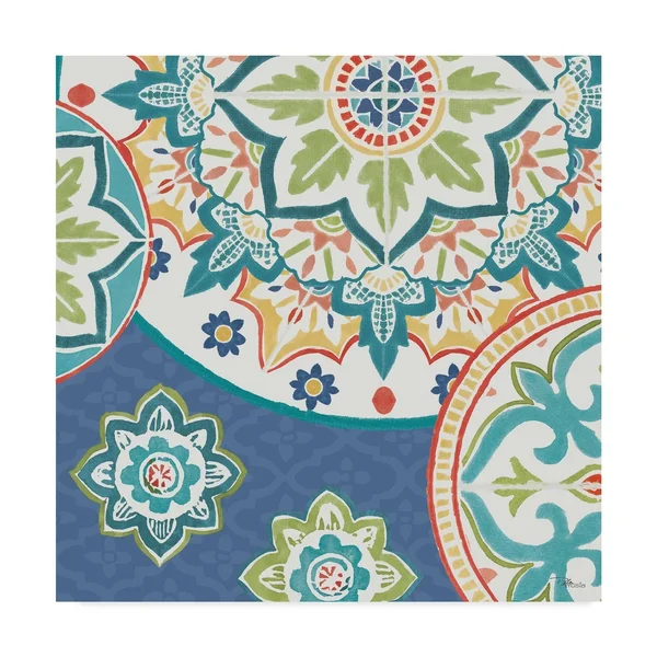 Trademark Fine Art 'Colorful Journey II Blue' Canvas Art by Pela Studio, Size: 18 x 18
