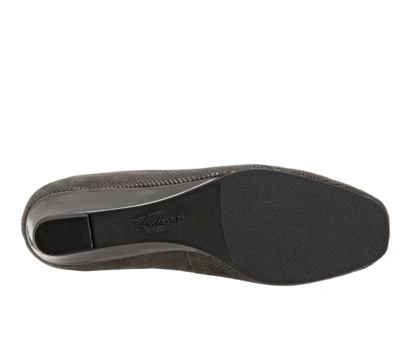 Trotters Women's Lauren - Dark Grey Suede/Patent Leather