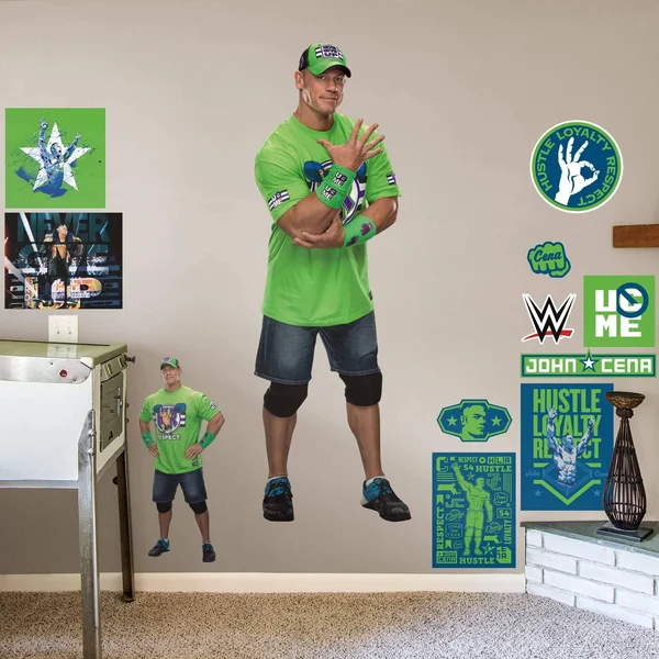 Fathead John Cena - X-Large Officially Licensed WWE Removable Wall Decal, Size: XL
