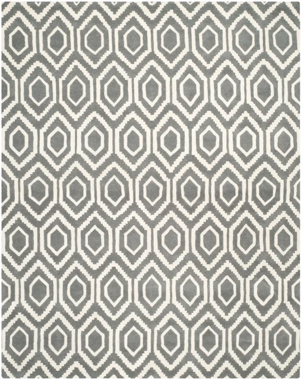 Safavieh Chatham Dark Grey & Ivory 8& x 10& Rug