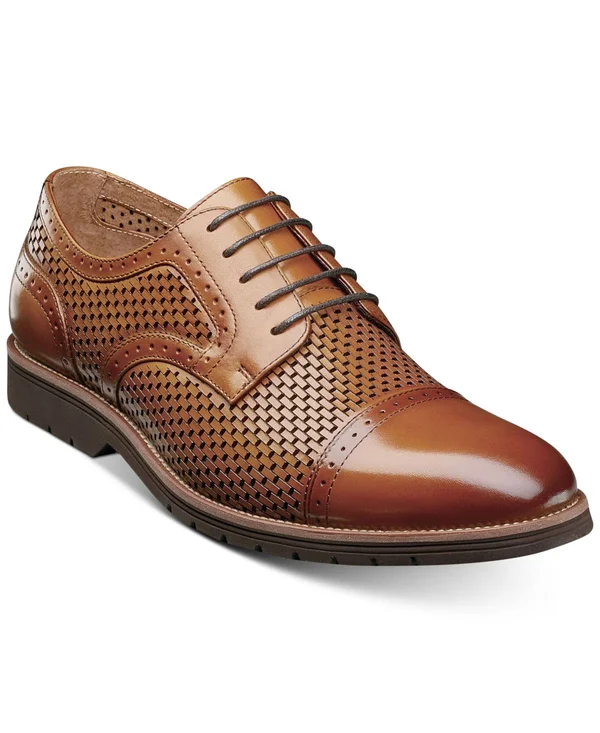 Stacy Adams Ellery Cap Toe Oxford Men's Shoes Tan : 12 D