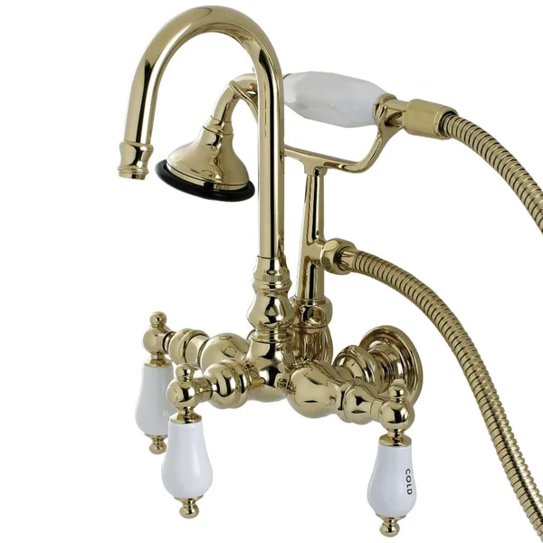 Aqua Vintage Wall Mount Clawfoot Tub Faucet - Polished Chrome QAE10T1