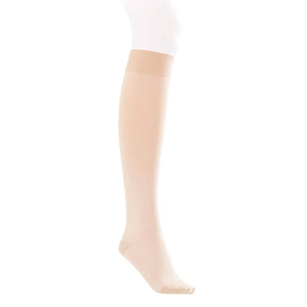 Jobst Opaque Knee High 20-30 mmHg Compression Stockings - Open Toe, X-Large, Natural