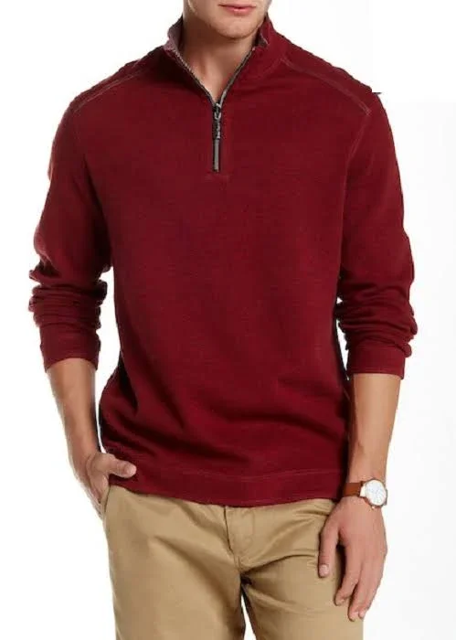Tommy Bahama Men's Big & Tall Flip Side Reversible Quarter Zip Pullover - Size XLT