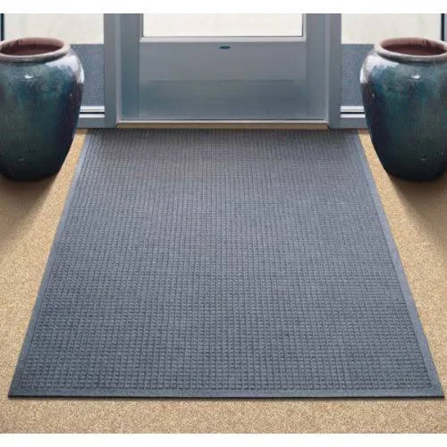 Waterhog Entrance Mat Fashion Border 3/8x22 Thick 6& x 8& Gray