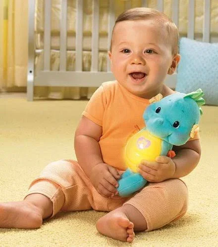 Fisher-Price Soothe & Glow Seahorse, Blue