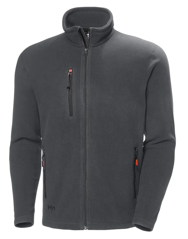 Helly Hansen Oxford Polartec Fleece Jacket 72026, Dark Grey, 3XL
