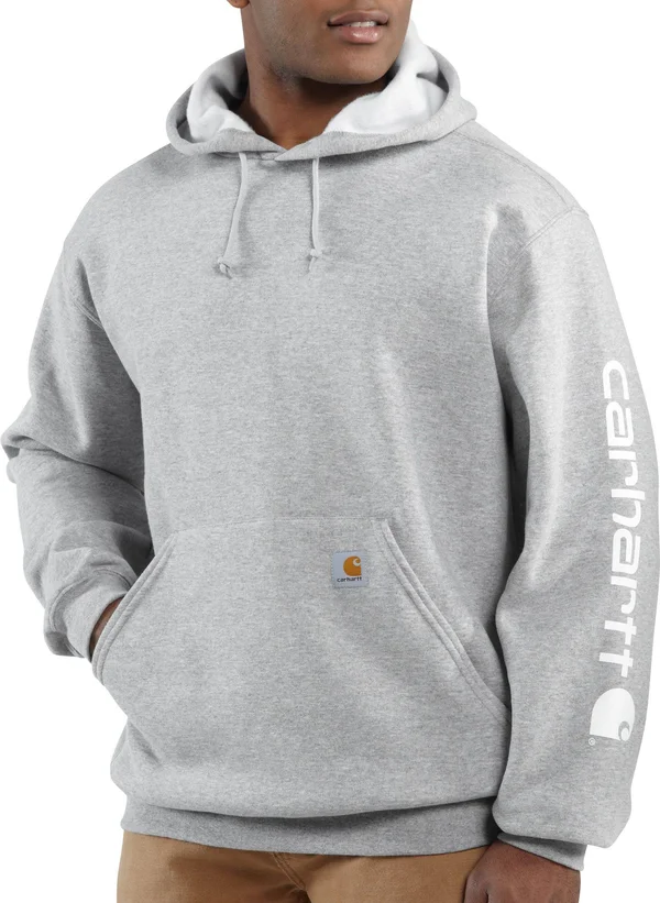 Carhartt Men's Midweight Hooded Logo Sleeve Sweatshirt