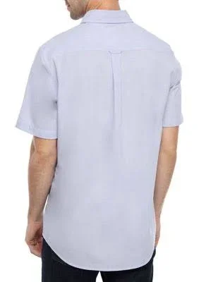 Chaps Men's Micro Houndstooth Blue Shirt - Purple - S