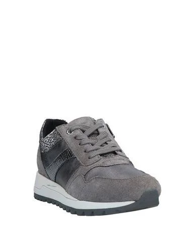 Geox Woman Sneakers Lead Size 6 Soft Leather - Textile fibers