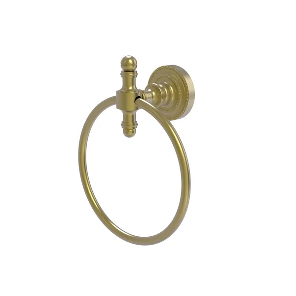Allied Brass Retro Dot Towel Ring, Satin Brass Rd-16