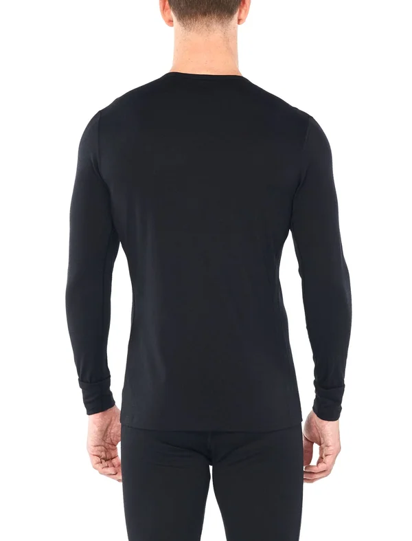 Icebreaker Men's 200 Oasis LS Crewe Single Line Ski Black M