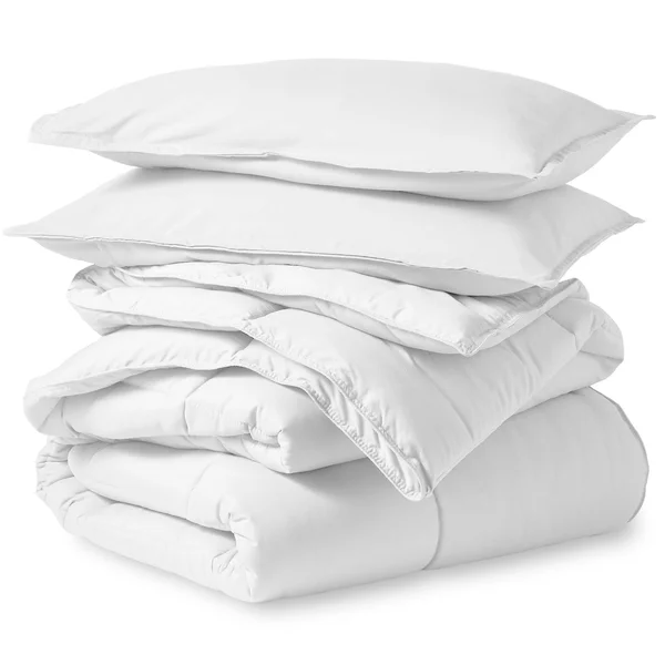 Bare Home Hypoallergenic All-Season Down Alternative Comforter Set - Oversized Queen - White