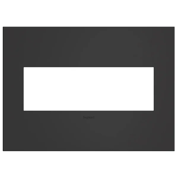 Legrand - AWC3GSBL4 - 3-Gang Wall Plate - Adorne - Satin Black