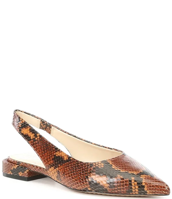 Vince Camuto Chachen Flat - Women's - Brown Snake Print - Size 6.5