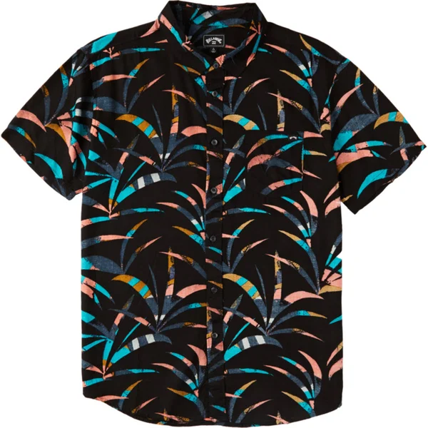 Billabong Sundays Floral Short Sleeve Shirt - Stone, Medium