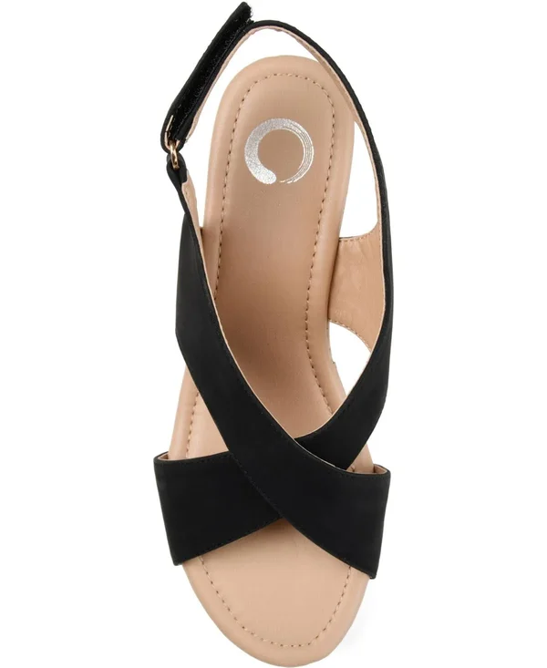Journee Collection Women's Jenice Wedge Sandal White 6