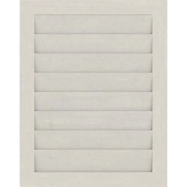 Ekena Millwork GVWVE28X1602SDPPI 28x22W x 16x22H Vertical Gable Vent (33x22W x 21x22H Frame Size): Primed - Non-Functional, Smoot