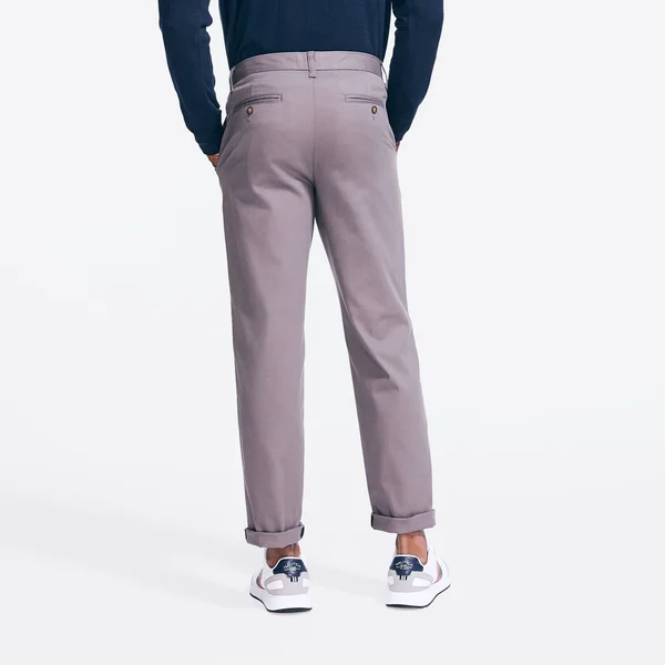 Nautica Men's Classic Fit Wrinkle-Resistant Deck Pant Blue Yonder Heather, 38x32