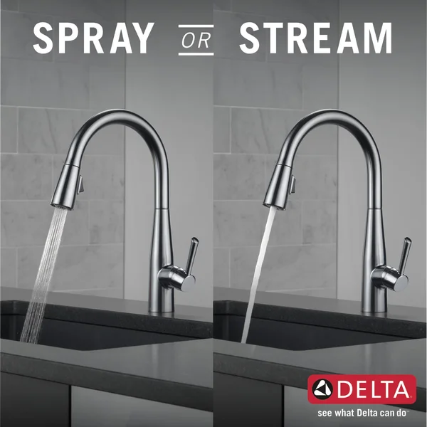 Delta Essa Single Handle Pull-Down Kitchen Faucet (Recertified) - Stainless Steel, 9113-AR-DST