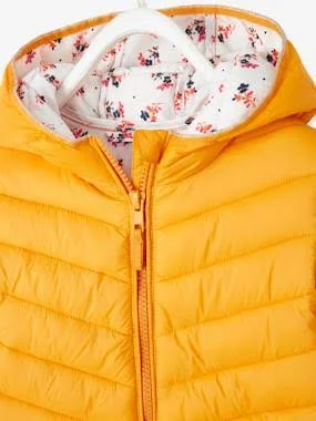 Lightweight Jacket with Hood, for Girls Mustard