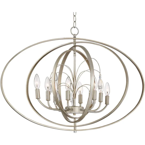 Possini Euro Tiller 31 1/2x22 Wide Satin Silver Pendant Light