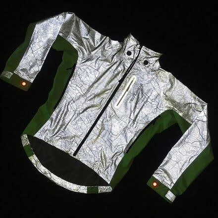 Showers Pass Hi Vis Torch Jacket - Men's Reflective Silver/Neon Green, XXL