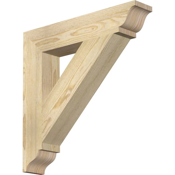 Ekena Millwork BKT04X22X22TRA01RDF Traditional Rough Sawn BRACKET - 4x22 Width x 22x22 Depth x 22x22 Height, Douglas Fir