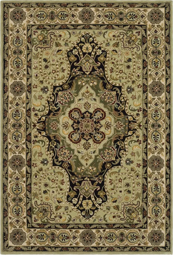 Safavieh Total Performance Rug Collection TLP718A - Soft Green - Ivory - 6' x 6' Round