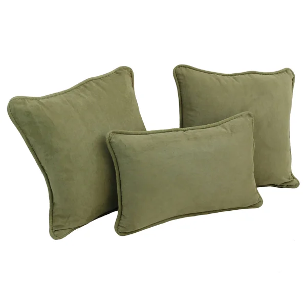 Darby Home Co Galbraith 3 Piece Twill Throw Pillow Set; Sage