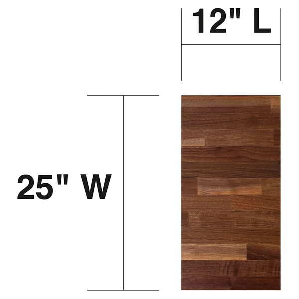 John Boos WALKCT-BL1225-O - Kitchen Countertop, 12x22L x 25x22