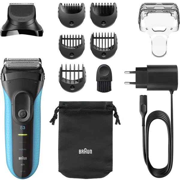 Braun S3 Shave & Style 3-in-1 3010BT Wet & Dry Rechargeable Electric Shaver