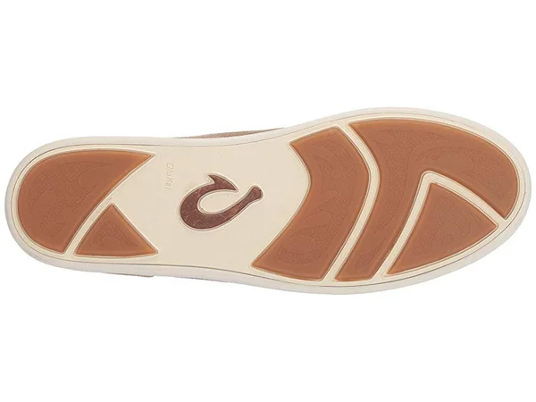 Olukai Nalukai Kala Men's Leather Slip on Shoes Sand, Bone - 12