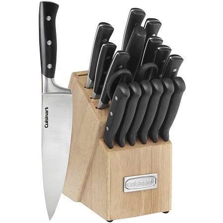 Cuisinart 18-Piece Forged Triple-Riveted Knife Set + Wood Block