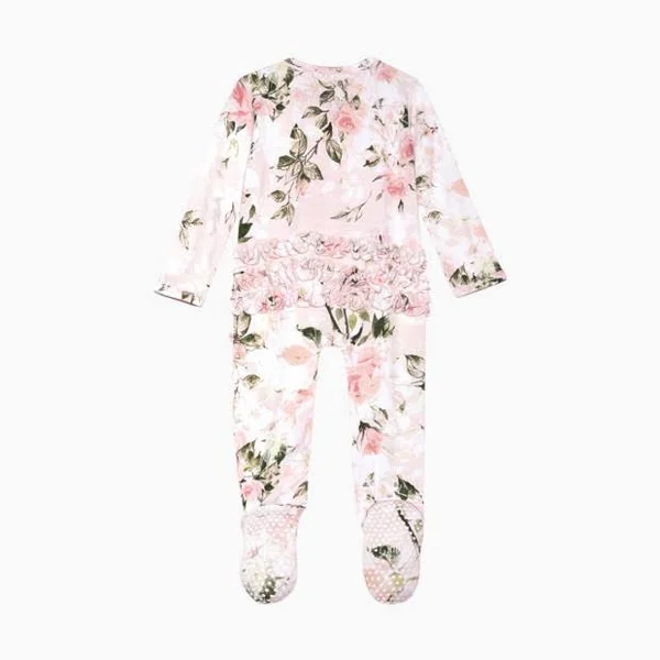 Posh Peanut - Eloise - Footie Ruffled Zippered One Piece 3-6M