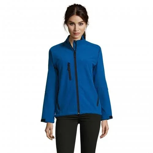 SOLS Womens/Ladies Roxy Soft Shell Jacket (Breathable, Windproof and Water Resistant) Grey Marl Womens Softshell Jacket