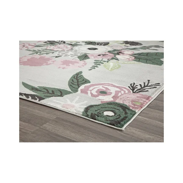 Rugs America Valentina Rose Garden Gray 8 ft. x 10 ft. Area Rug