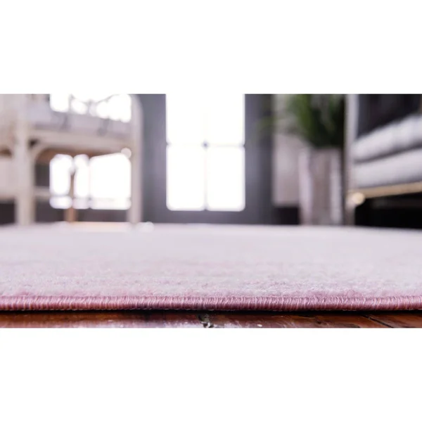 Unique Loom Bromley Wells Pink 8 ft. Round Area Rug