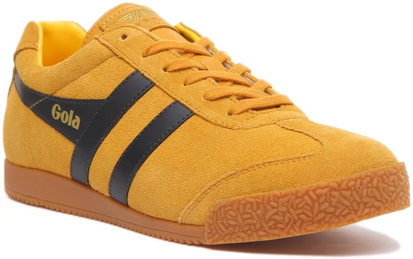 Gola Harrier Sun Navy Gum Mens Suede Trainers, 11 UK