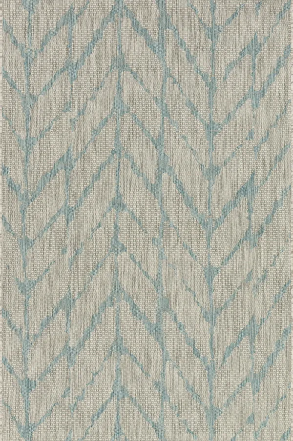 Loloi Isle IE-02 3&11x22 x 5&10x22 Mist, Aqua Rug