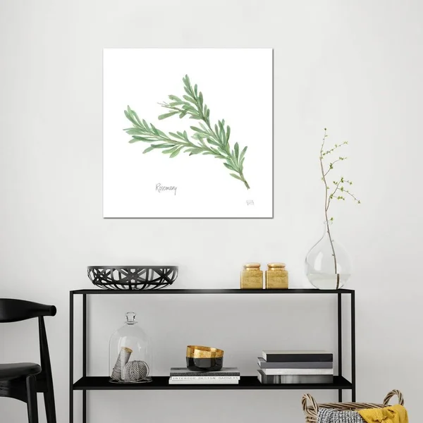 Chris Paschke Paintings Canvas Art Prints - Rosemary ( Floral & Botanical > Plants > Herbs art)