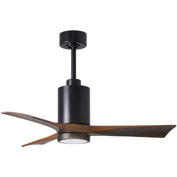 Patricia Ceiling Fan by Matthews Fan Company - Gloss White, PA3-WH-BK-60