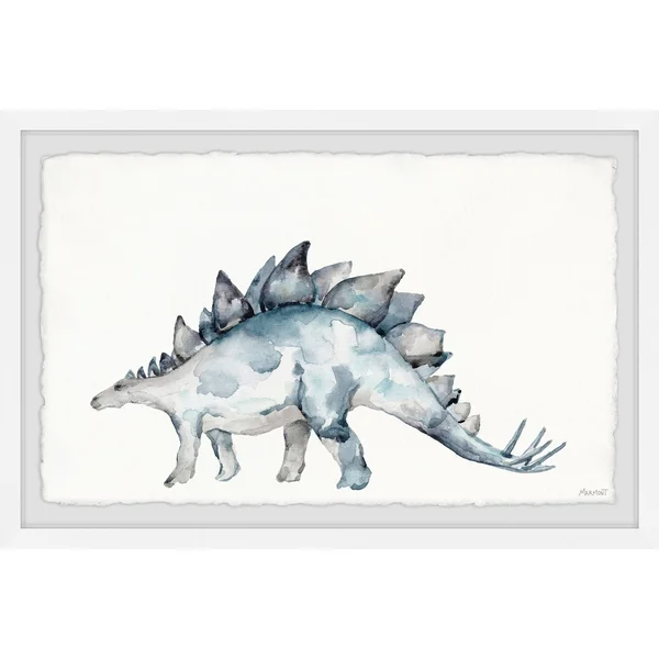 Marmont Hill Spiked Dinosaur Framed Wall Art - Size: 30 inch x 45 inch