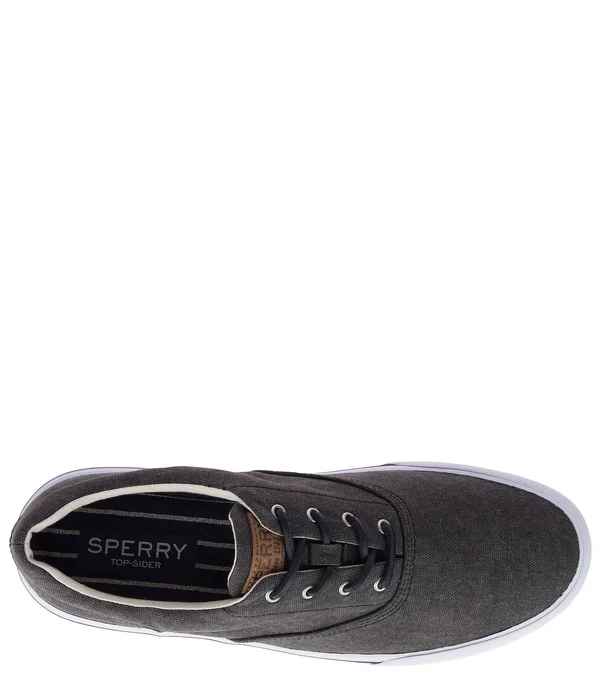 Sperry Men's Striper II CVO Salt Washed Sneaker - Black - 11