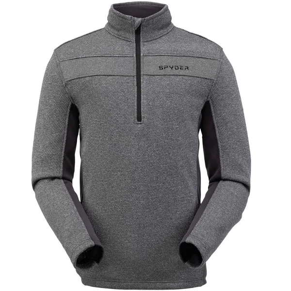 Spyder Encore Half Zip Fleece Jacket Mens Ebony Black