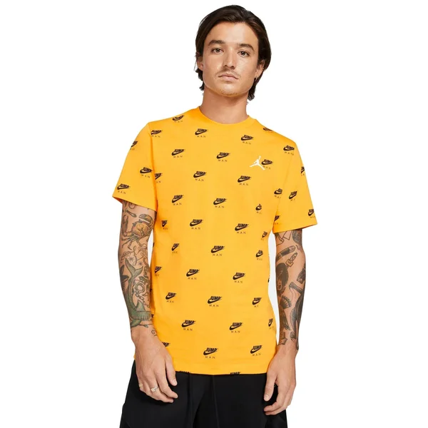 Jordan Mens Jumpman AOP T-Shirt - University Gold/Black/White Size L