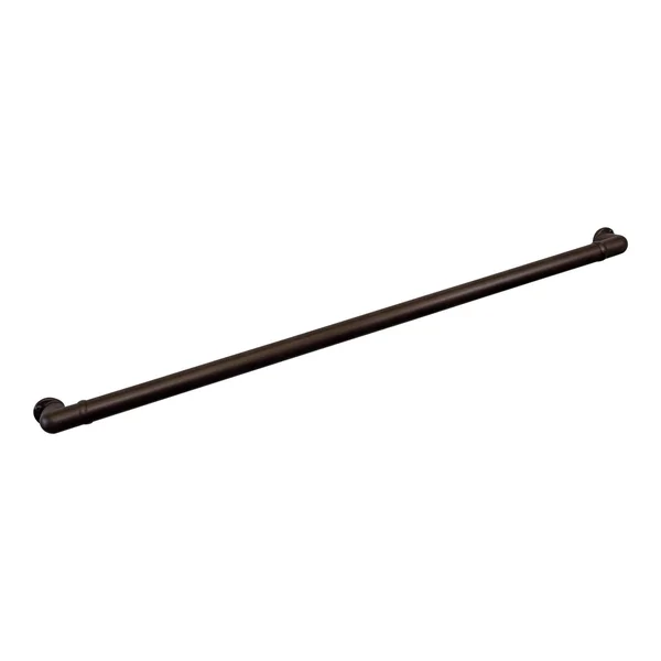 Chr Handrail Section with Return (10& Length, Brown Fine Texture)