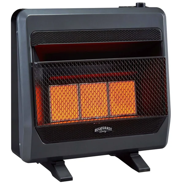 Bluegrass Living Propane GAS Vent Free Infrared GAS Space Heater with Blower and Base Feet - 28 - 000 BTU