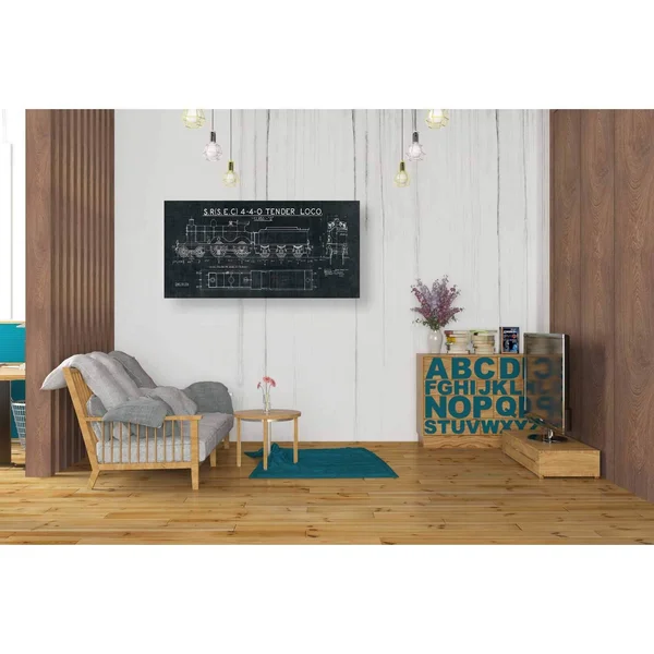 Epic Graffiti Train Blueprint II by Wild Apple Portfolio - Giclee Canvas Wall Art, 12x22x24x22 30x22x60x22